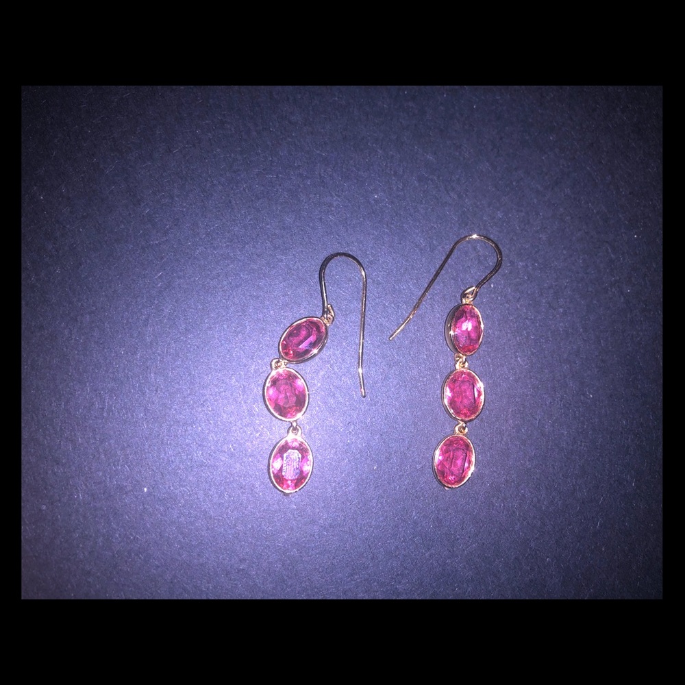 Swarovski pink crystal earrings